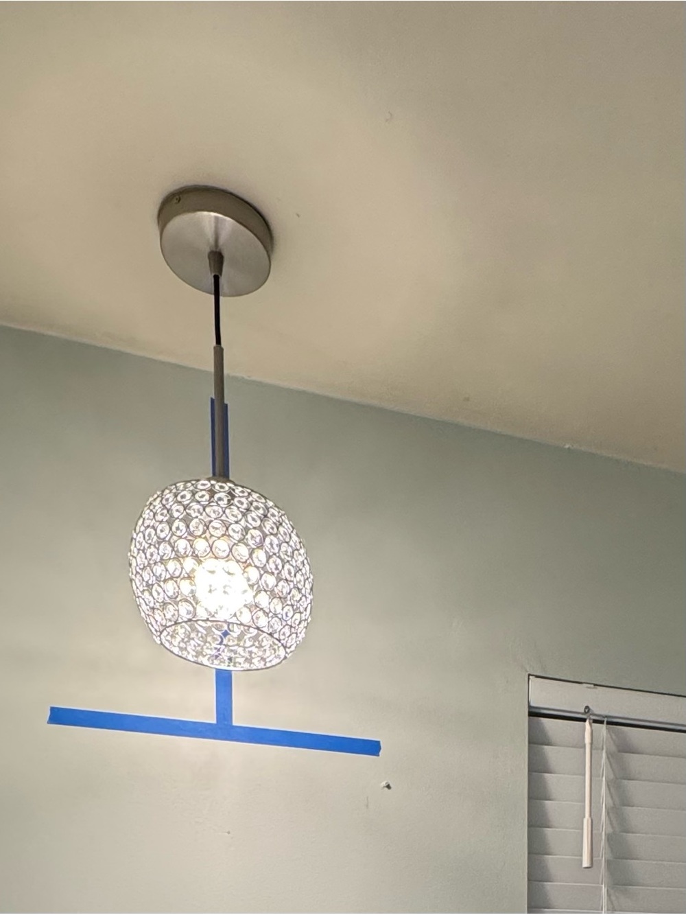 Crystal Globe Pendant Light in Brushed Nickel